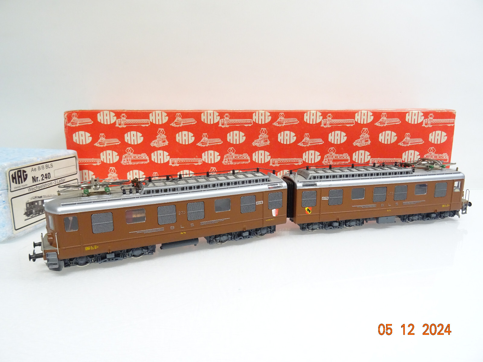 HAG H0 240 AC Schweiz Doppel E-Lok Ae 8/8 der BLS in OVP LE7747