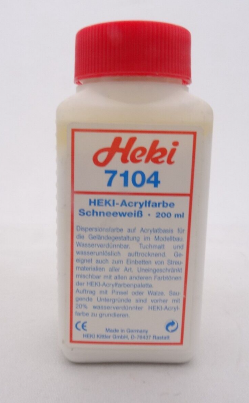 Heki 7104 Acrylfarbe schneeweiß, 200ml in OVP QR6953