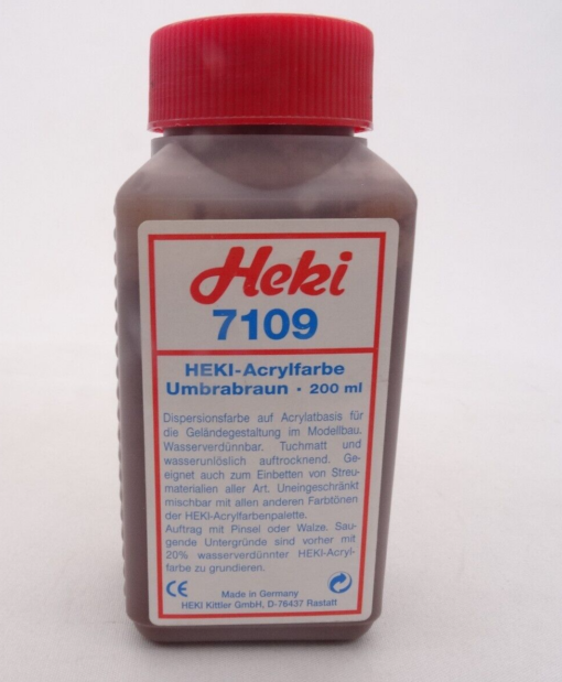 Heki 7109 Acrylfarbe Umbrabraun, 200ml in OVP QR6954