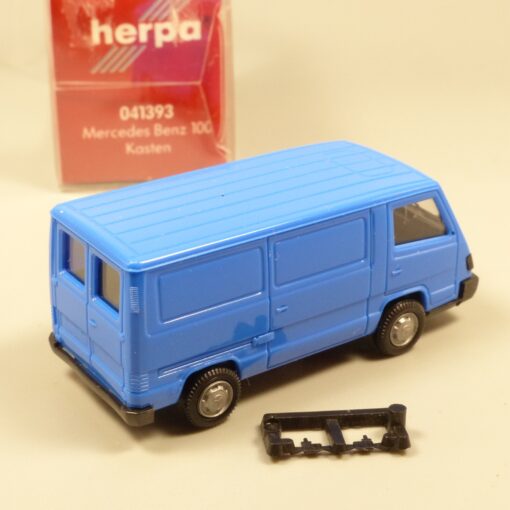 Herpa 1:87 041393 Mercedes  Benz 100 Kastenwagen blau neutral in OVP EX6025 – Bild 3