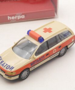 Herpa 1:87 043434 Opel Omega Kombi BRK Notarzt in OVP RI5952