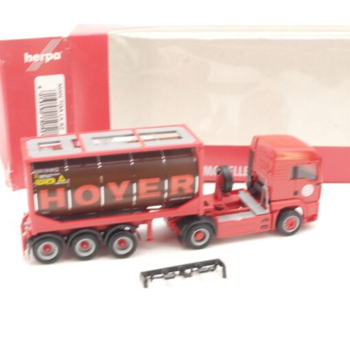 Herpa 1:87 150521 MAN TGA LX Tankcontainer-Sattelzug Hoyer in OVP QR7693 – Bild 3