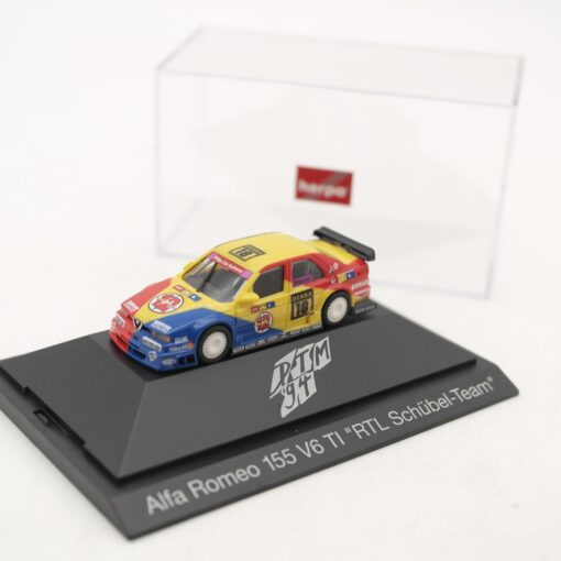 Herpa 1:87 Alfa Romeo 155 V6 TI RTL Schübel Team in PC Box RR1873