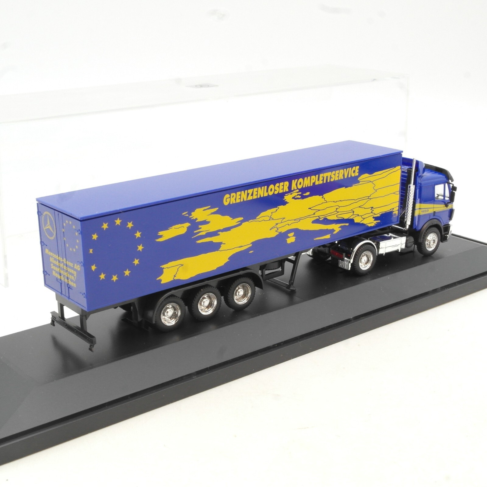 Herpa 1:87 MB 1850 Sattelzug MB Saarbrücken / Nunkirchen in PC Box RG2287 – Bild 3