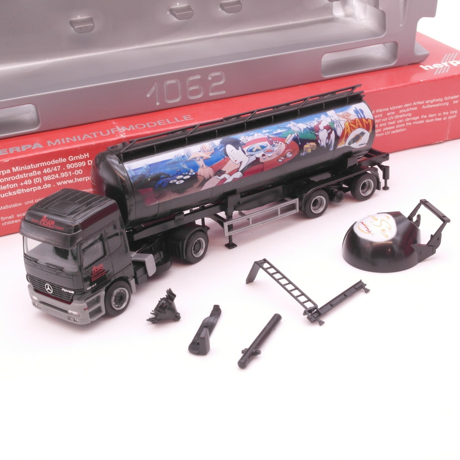Herpa 1:87 MB Actros L Tank-SZ Asam Transporte in EVP RT5011