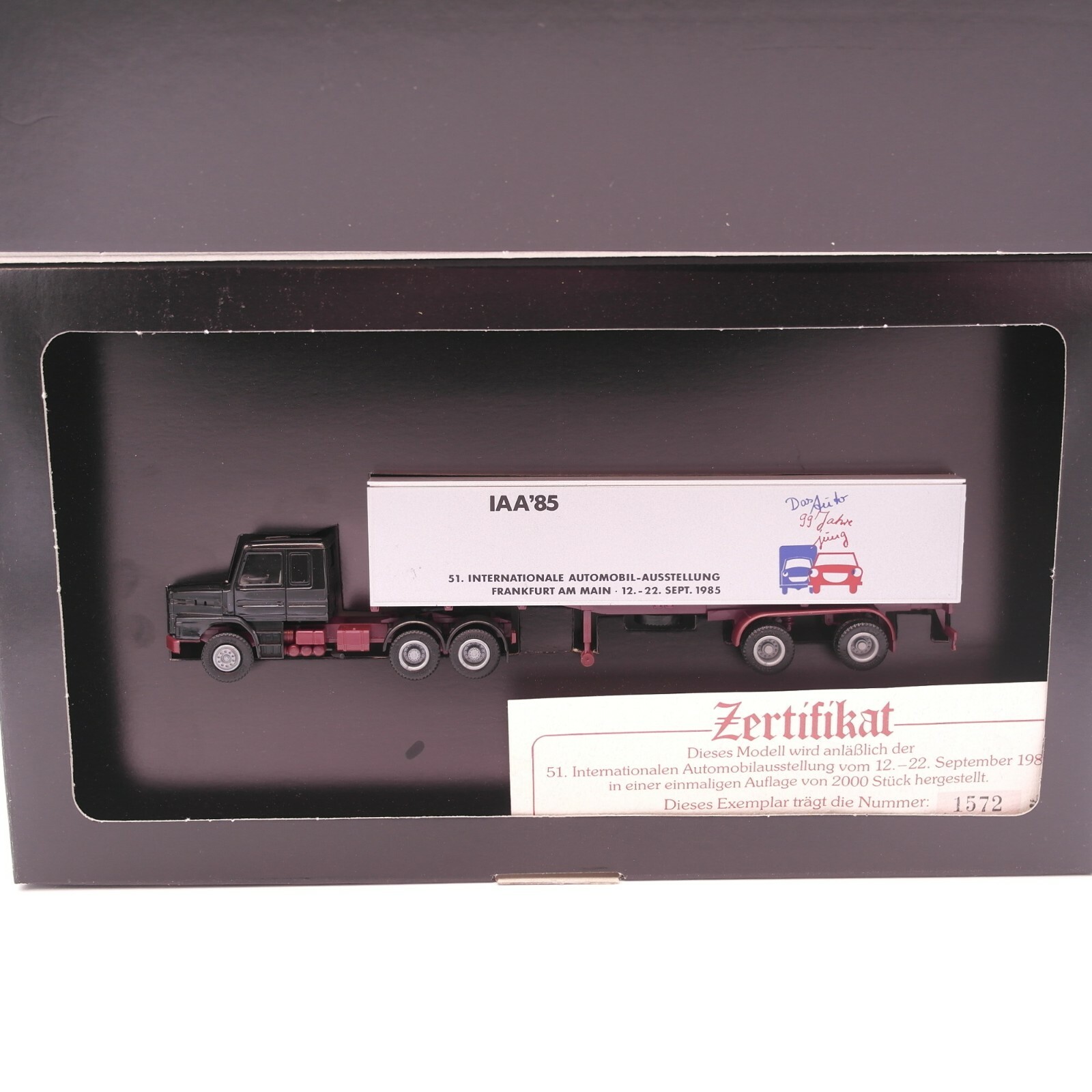 Herpa 1:87 Sattelzug Das Auto 99 Jahre jung IAA 85 limitiert in OVP RT4283 – Bild 3