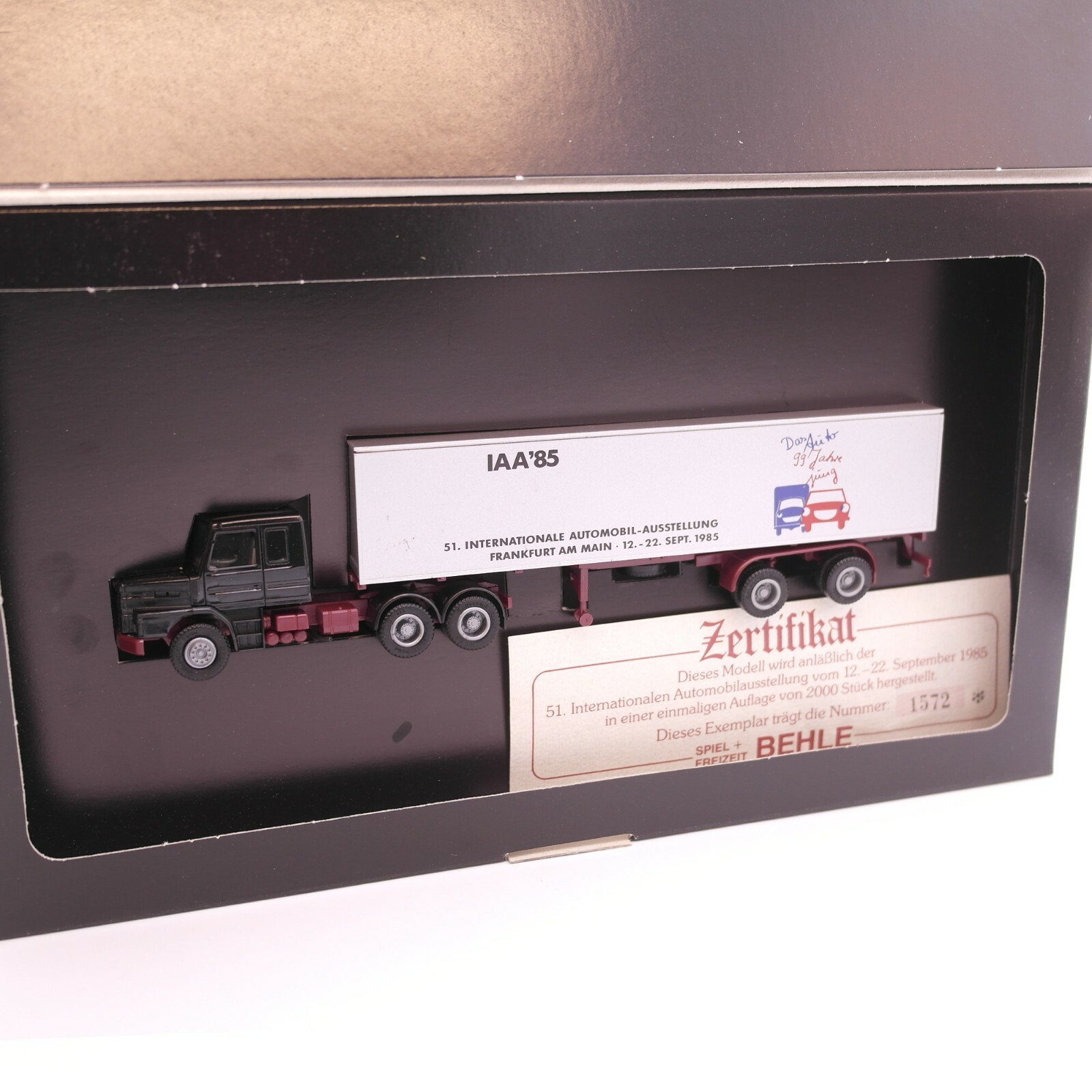 Herpa 1:87 Sattelzug Das Auto 99 Jahre jung IAA 85 limitiert in OVP RT4283