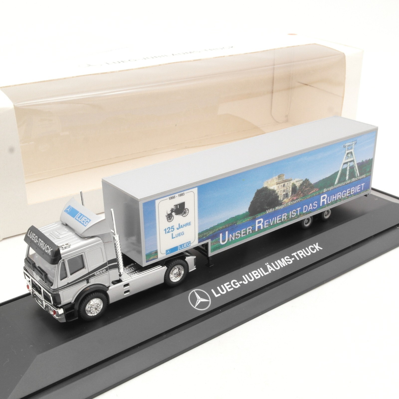 Herpa 1:87 SoMo MB 1850 Lueg Jubiläumstruck 125 Jahre Lueg in OVP RA8088