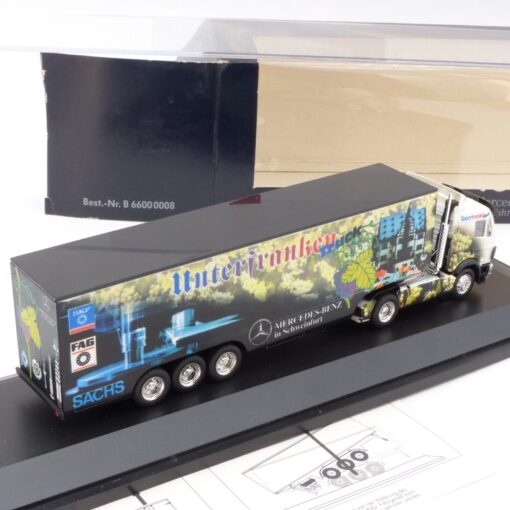 Herpa 1:87 Werbemodell Mercedes SK Sattelzug Unterfranken Truck in OVP EX3458 – Bild 3