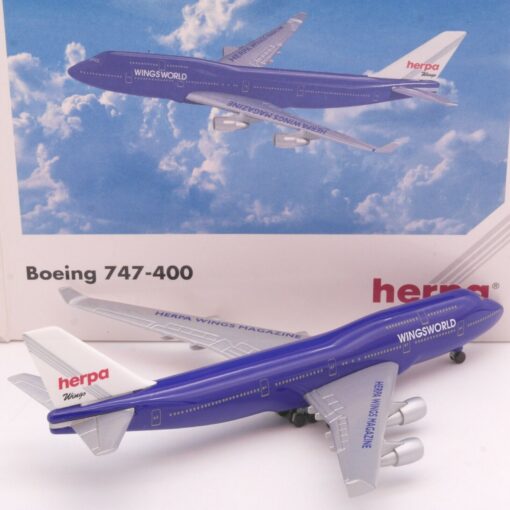 Herpa Wings 1:500 Boeing 747-400 Wings World 511018 in OVP EA1874 – Bild 3