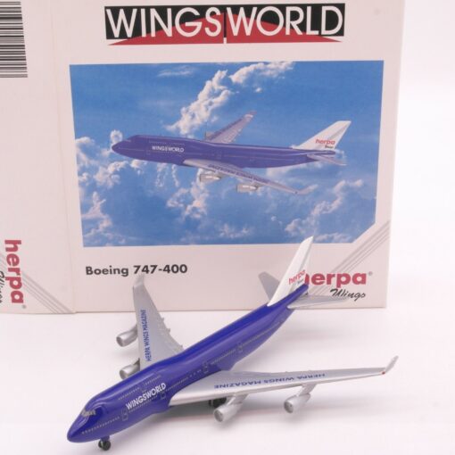Herpa Wings 1:500 Boeing 747-400 Wings World 511018 in OVP EA1874