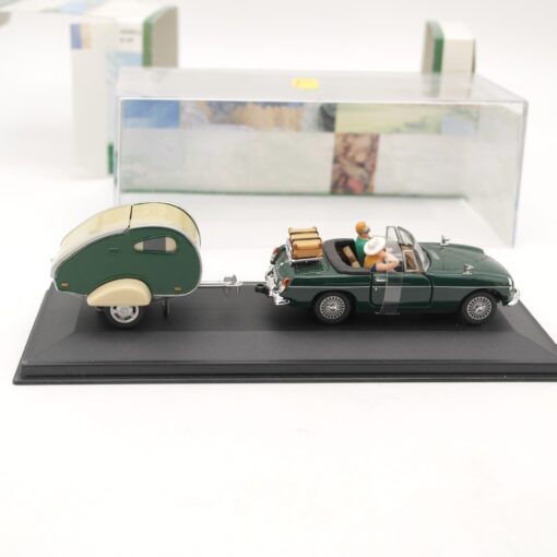 Hongwell 1:43 MGB Cabrio mit Wohnwagen in OVP RR2074 – Bild 4