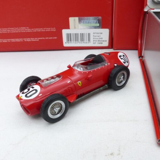 Hot Wheels 1:43 SF09/59 Ferrari Dino 246 #50 Monaco GP 1959 in OVP EX7735