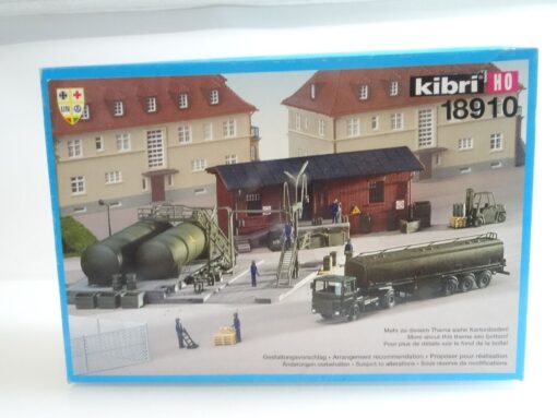 Kibri H0 189108 Bausatz Treibstofflager mit LKW neuwertig in OVP QR4306