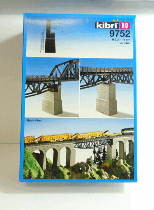 Kibri H0 Bausatz 9752 Universal Brücken Mittelpfeiler variabel in OVP AR8107