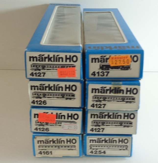 Konvolut Märklin H0 Leerverpackung 8 Stück siehe Foto PK1925