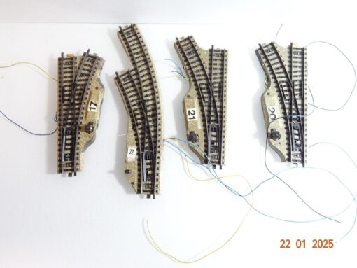 Konvolut Märklin H0 M-Gleis elekt. Weichen 4Stück  siehe Foto CK5484 o.