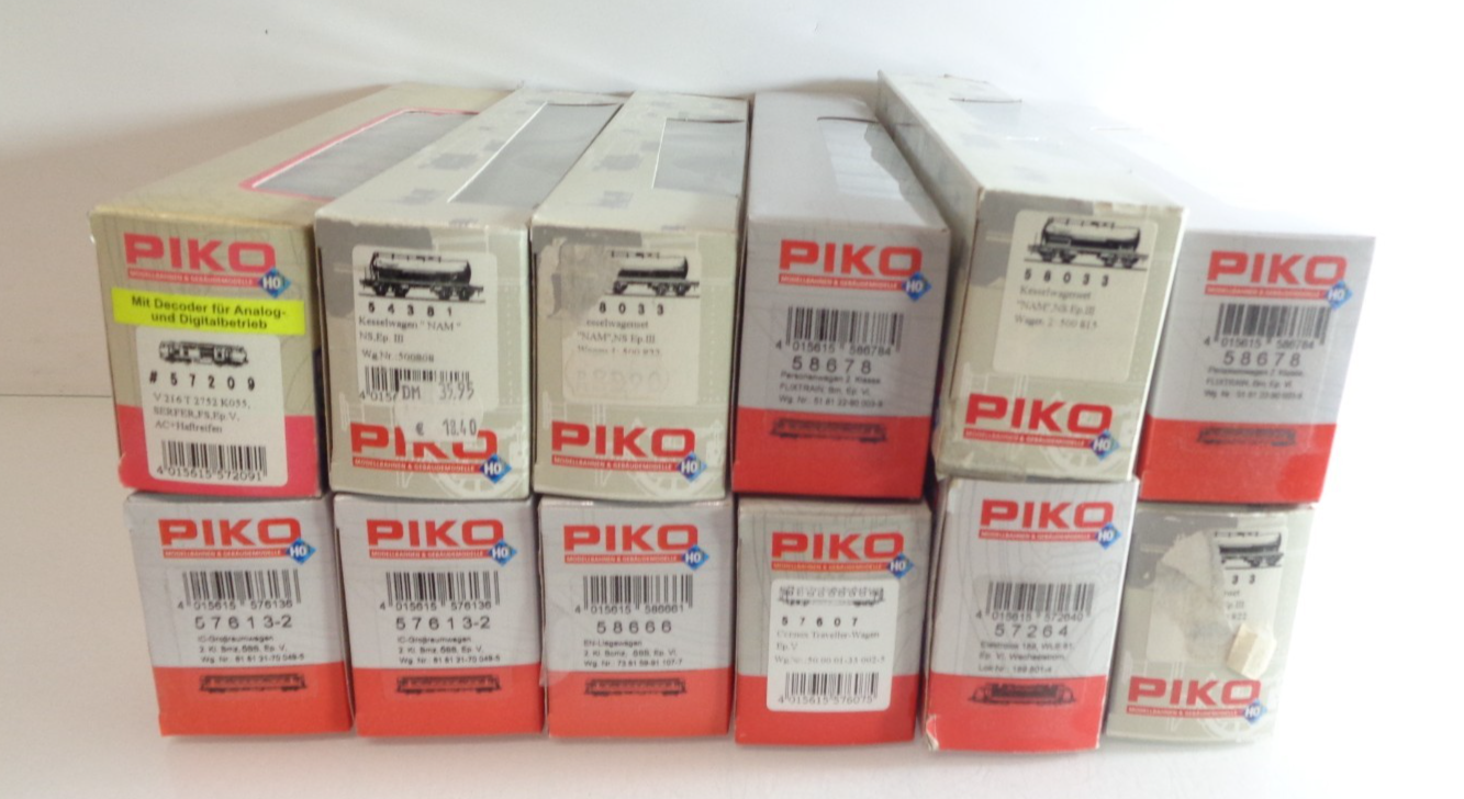 Konvolut Piko H0 Leerverpackung 12 Stück siehe Foto PK1991