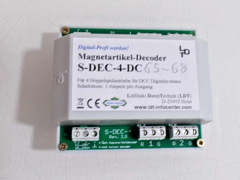 LDT S-DEC-4-DC Magnetartikel-Decoder mit Gehäuse siehe Foto PK2862 o.