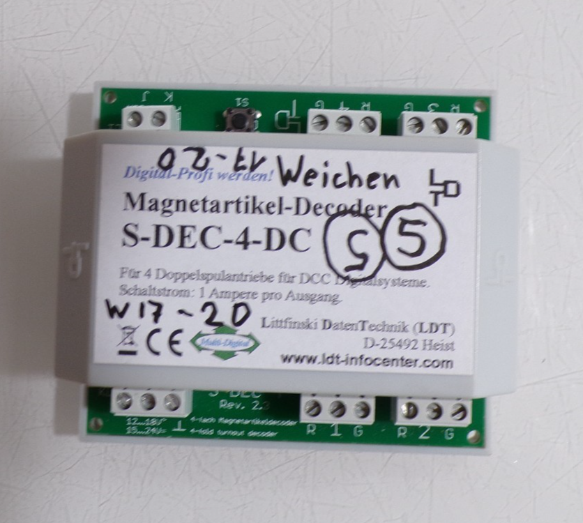 LDT S-DEC-4-DC Magnetartikel-Decoder mit Gehäuse siehe Foto PK2865 o.