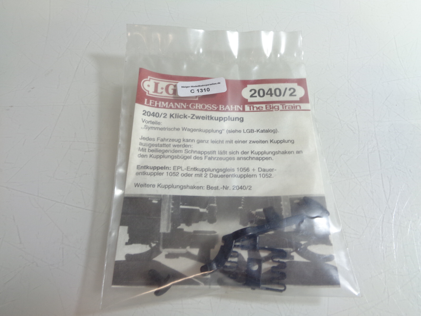 LGB Spur G 2040/2 Klick-Zweitkupplung in OVP C1310
