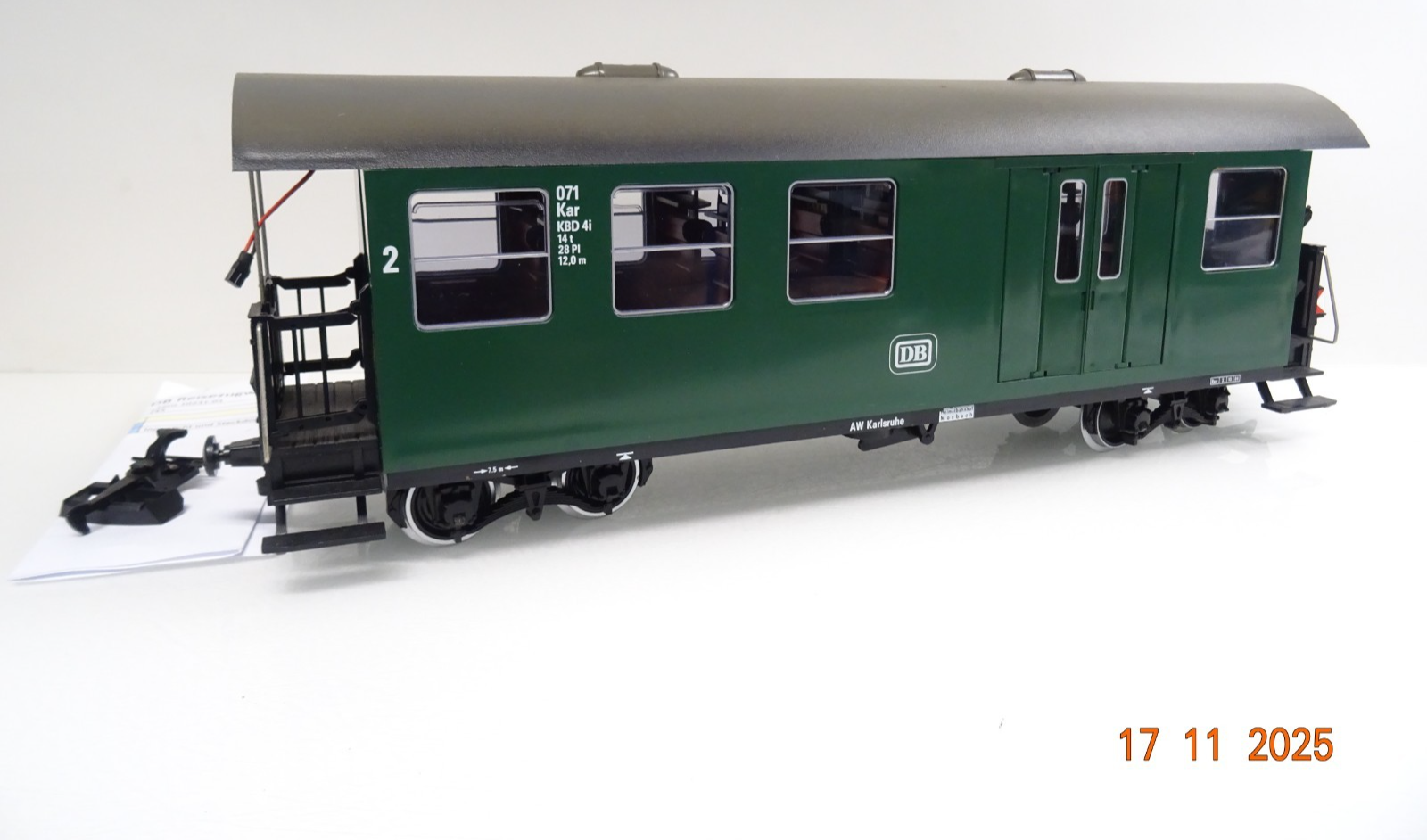 LGB Spur G 3071 Personenwagen mit Gepäckabteil Digital beleuchtet in OVP JL4560