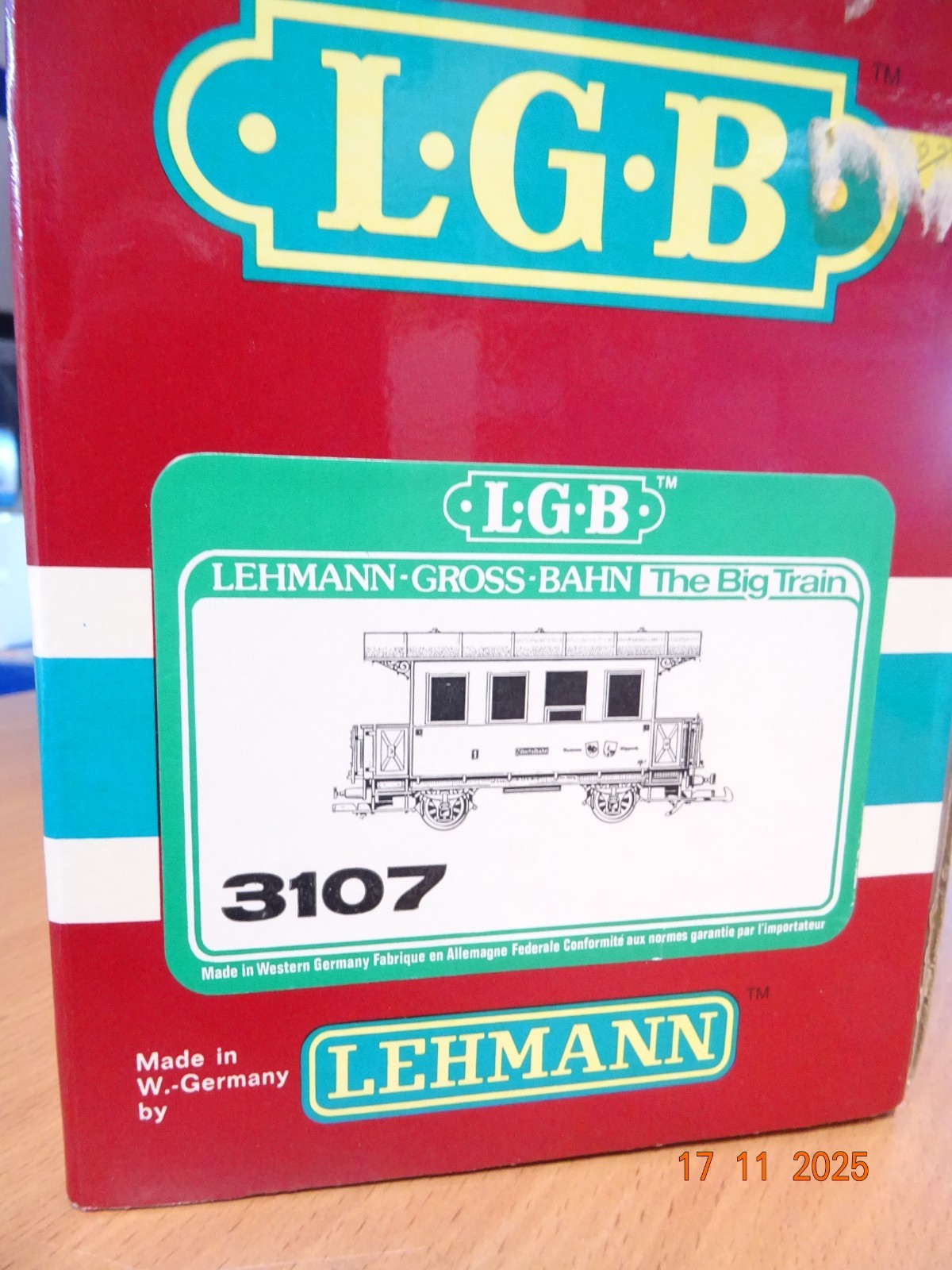 LGB Spur G 3107 Personenwagen 1.Kl. Zillertalbahn mit Beleuchtung in OVP JL4551 – Bild 5