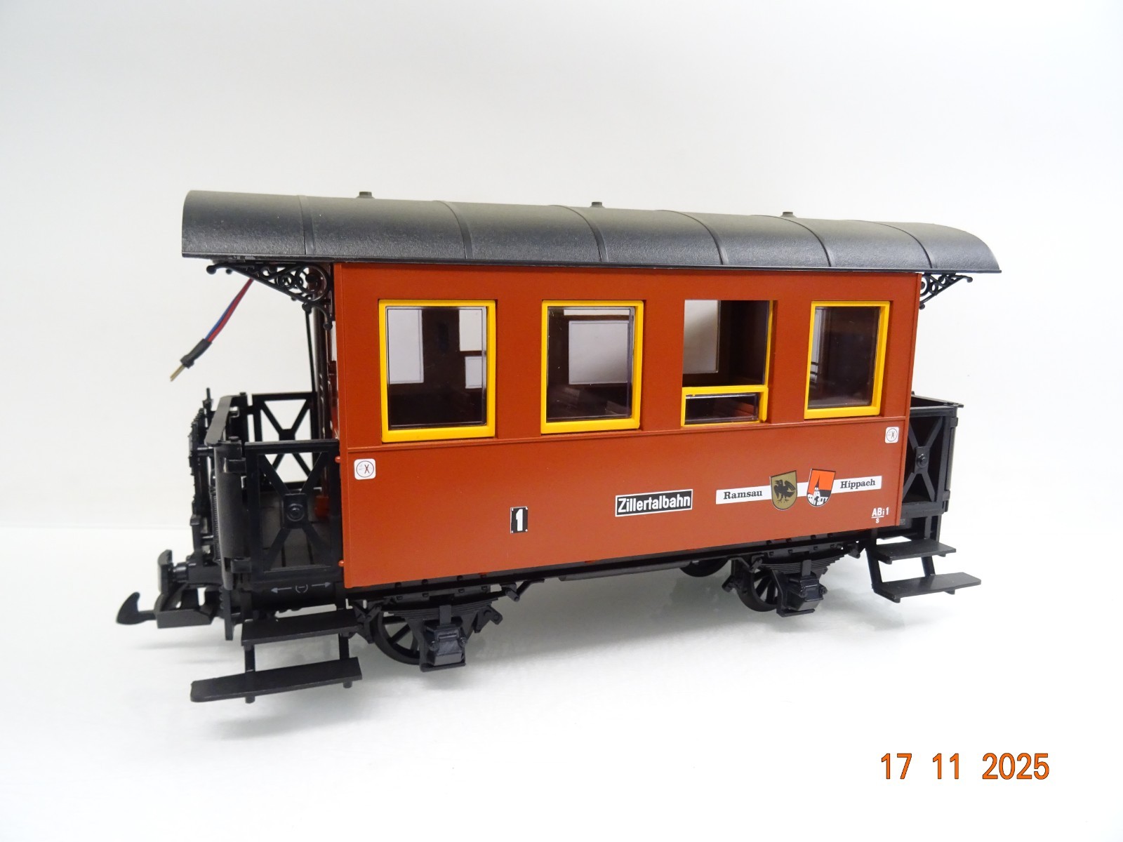 LGB Spur G 3107 Personenwagen 1.Kl. Zillertalbahn mit Beleuchtung in OVP JL4551