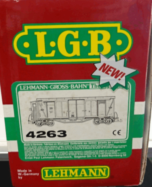 LGB Spur G 4263 Gedeckter Güterwagen mit Bremserhaus siehe Foto in OVP CK9501 – Bild 4