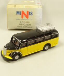 Lemke Minis 1:160 LC3115 MB O3500 Überlandbus Gelb-Schwarz in OVP EX6203