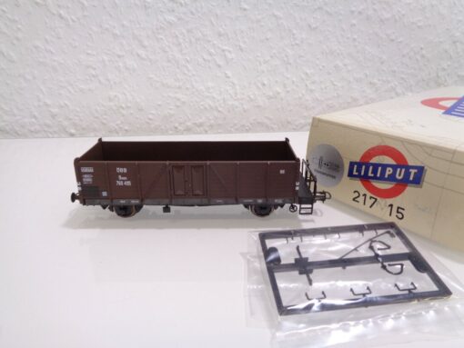 Liliput H0 217 15 offener Güterwagen mit Bremserbühne der ÖBB in OVP GS2913