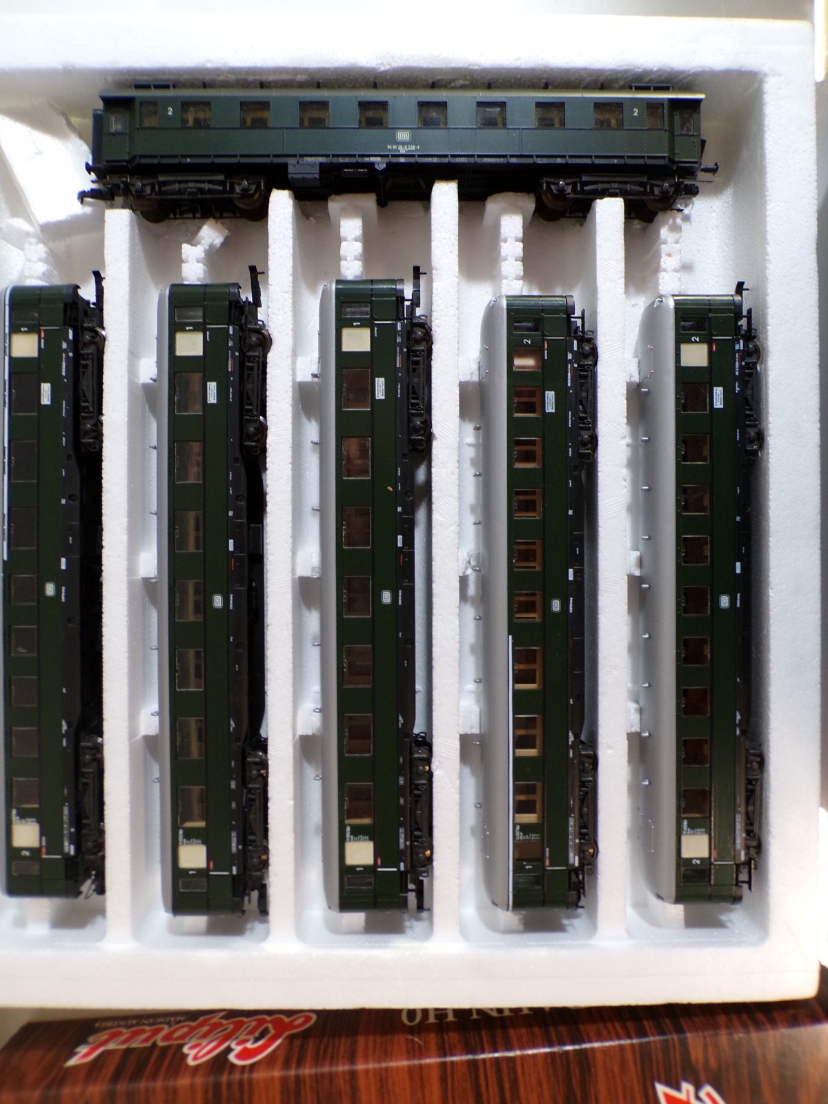 Liliput H0 834 AC Wagen-Set Schürzenwagen mit Zusatzwagen der DB in OVP BH1917 – Bild 3