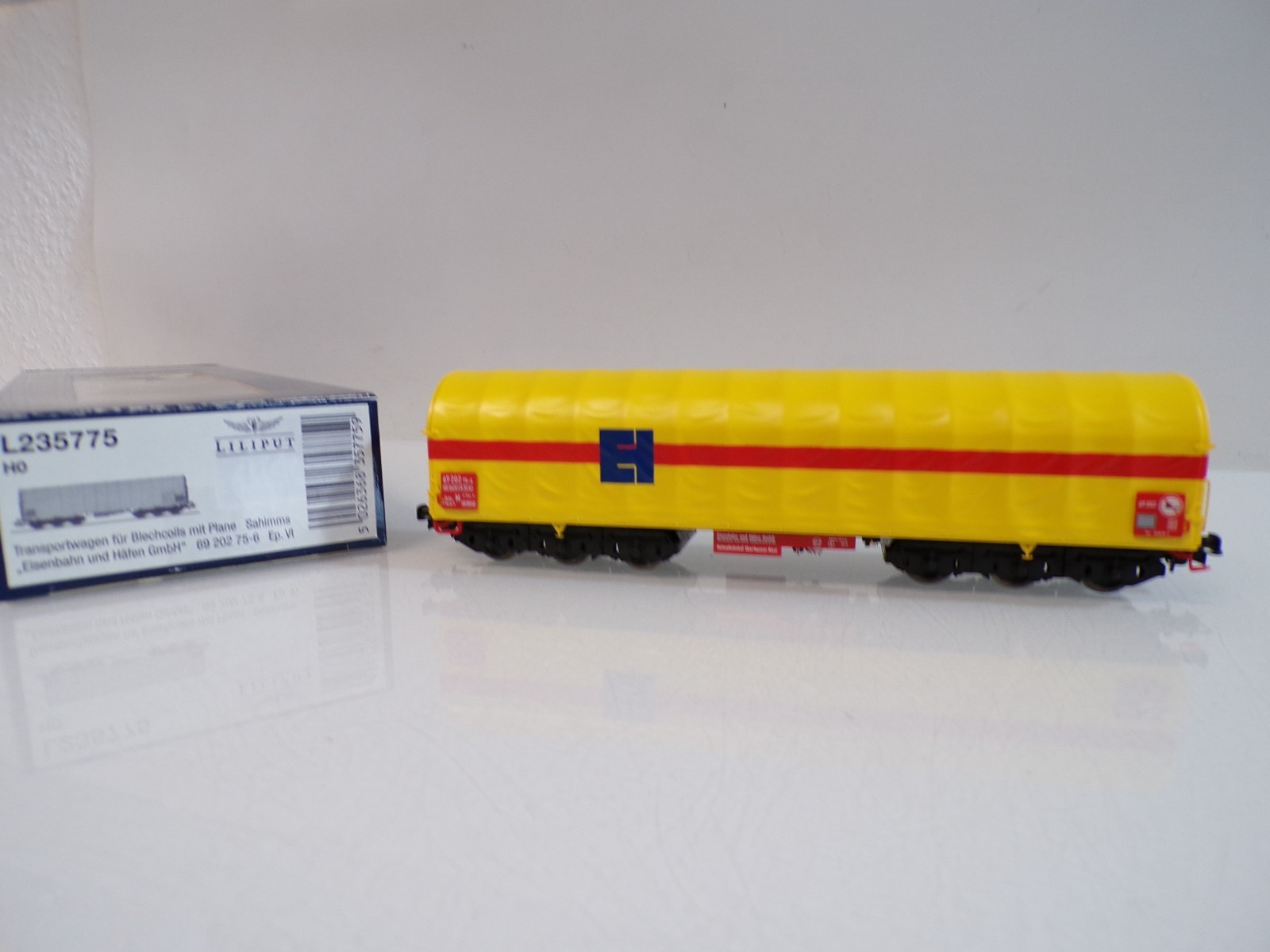 Liliput H0 L235775 Schiebeplanenwagen der Eisenbahn u. Häfen GmbH in OVP BH1795