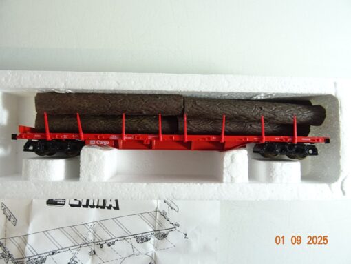 Lima H0 L303275 Flachwagen Typ 685 mit Stammholzladung der DB in OVP BH44 – Bild 4