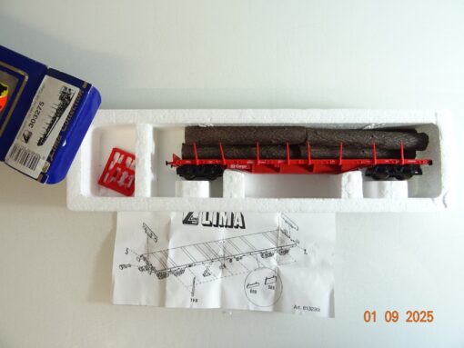 Lima H0 L303275 Flachwagen Typ 685 mit Stammholzladung der DB in OVP BH44