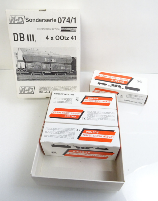 M+D H0 Sonderserie 074/1, LEERKARTON Klein Modellbahn 4Stck. siehe Foto AR7090