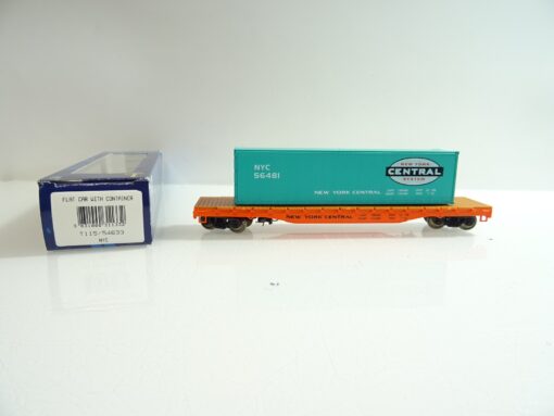 MEHANO H0 T115/54633 NYC Flachwagen mit Container in OVP TF335