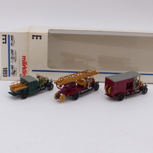 Märklin 1:87 H0 1893 Oldtimer Set 3 Fahrzeuge der Feuerwehr in OVP EX6832 – Bild 3
