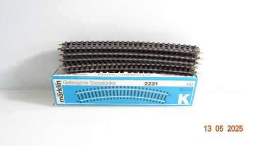 Märklin H0 2221 K Gleis 10 Stück siehe Foto in OVP CK8159