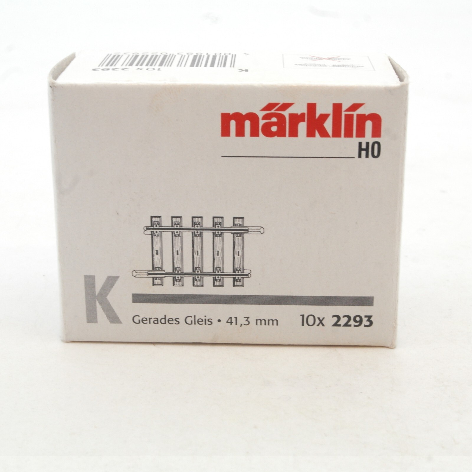 Märklin H0 2293 gerades Gleis 41,3 mm K Gleis 10 Stück in OVP RG2425 – Bild 3