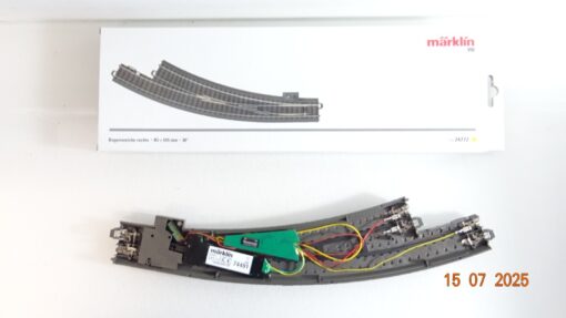 Märklin H0 24772 C Bogenweiche re mit Antrieb, Decoder, Laterne in OVP CK9645 – Bild 3