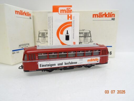 Märklin H0 3016 Schienenbus BR 795 der DB mit Werbeaufdruck in OVP JL1193