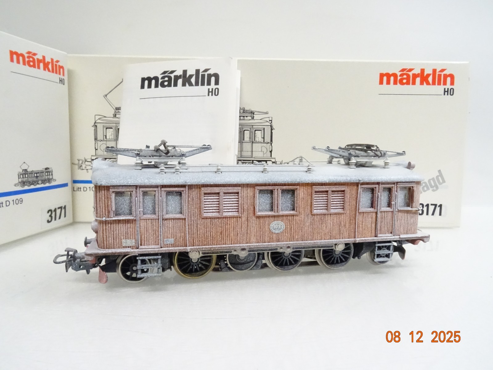 Märklin H0 3171 Schweden E-Lok Litt D 109 der SJ verschneit in OVP JL4920