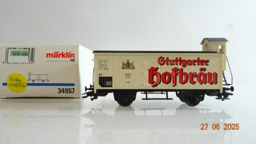 Märklin H0 34957 Bierwagen mit Bremserhaus Stuttgarter Hofbräu in OVP PR8780