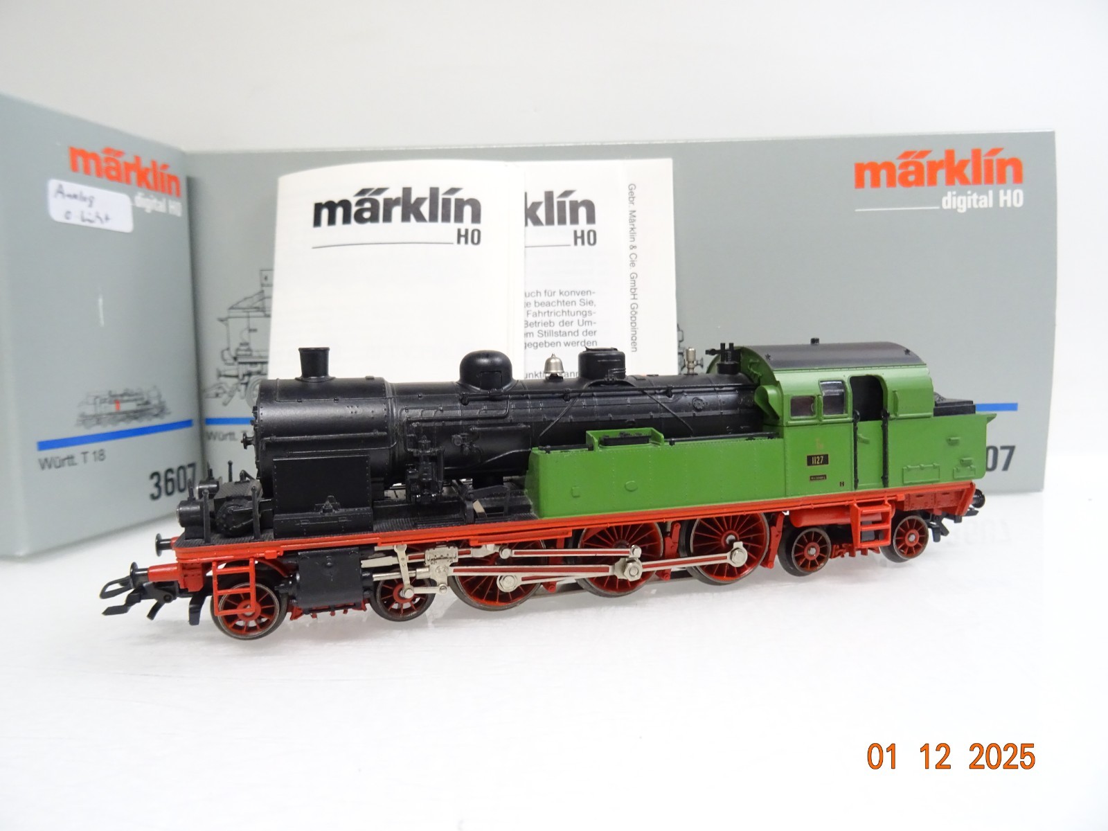 Märklin H0 3607 Württ. Dampflok T 18 1127 in OVP JL4793
