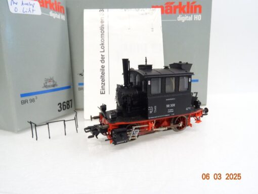 Märklin H0 3687 Dampflok BR 98 308 Glaskasten der DB Digital in OVP LE9203