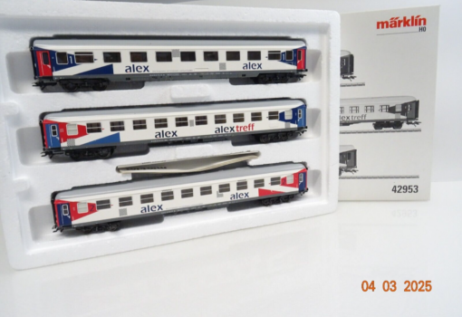 Märklin H0 42953 Schnellzugwagen Set 3tlg. Alex in OVP LE9130
