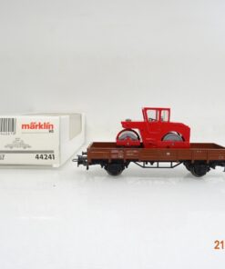 Märklin H0 44241 Niederbordwagen mit Walze in OVP BH1332