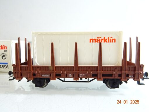 Märklin H0 44591 Rungenwagen mit Container der DB in OVP PR5521 – Bild 3