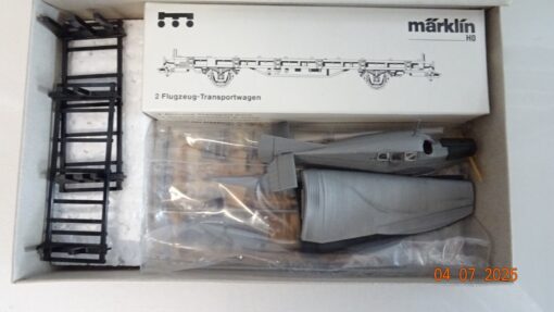 Märklin H0 4506 2 Flugzeugtransportwagen m. Flugzeug-Bausatz in OVP PR8837 – Bild 3